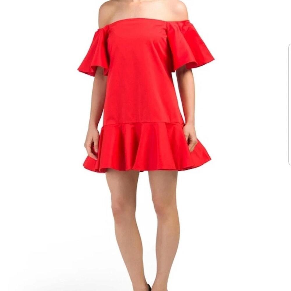 Flawless Alexis Aliana Off Shoulder Red Dress Intermix Size XS unique fun